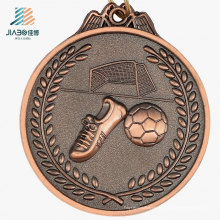 De boa qualidade Kirsite Casting Bronze Antique Metal Soccer Medal
